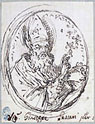 GIUSEPPE PASSERI, Sketch of a Medallion, pen